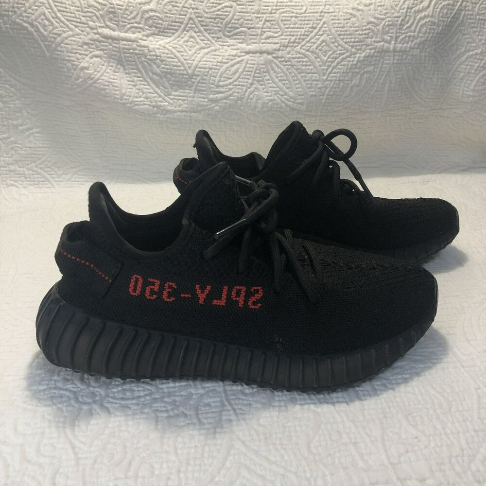 Adidas Yeezy Boost 350 V2 Bred Black Red Sneakers Athletic Shoes Size